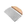 Cortador de fideos de acero inoxidable, cortador de masa manual, cortador de harina, cuchillo plano, espátula para crema, cortador de jabón para hornear