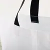 Bolso Tejido Blanco Simple de Moda Personalizado Bolso de Mano de Tienda de Ropa de Marca de Diseñador Bolsa de Almacenamiento Biselada