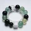 [Verde Bosque] Pulsera de Cristal Natural Obsidiana Verde Fluorita para Mujer La Más Fácil de Combinar Pulsera de Regalo Venta al por Mayor