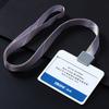 Dezhi aleación de aluminio tarjetero certificado doble cara insignia insignia permiso de trabajo personal cubierta colgante aleación de aluminio metal cordón