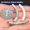 S999 Prata Pura Peixe Koi Meia Pulseira Tubo Curvo Liso Joia de Cristal Pulseira Trançada Colar Acessórios Artesanais DIY