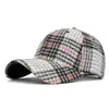 Gorras de Comercio Exterior para Hombres y Mujeres en Otoño e Invierno Nuevas Gorras de Béisbol Clásicas a Cuadros Gorras de Visera Dura que Muestran la Cara Gorras de Pato Sombreros para el Sol