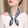 2026 Nuevo Estilo Vintage Exquisito Pañuelo de Seda con Hebilla Magnética, Nuevo Pañuelo Pequeño de Cuello Estilo Francés Primavera/Verano, Cinta Estilo Lujo Ligero de Celebridad de Internet