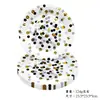Platos y Vasos de Papel Desechables con Lunares Estampados en Dorado, Servilletas de Papel de Venta Caliente Transfronteriza, Sombreros con Temática de Cumpleaños, Platos de Cena para Catering de Fiestas