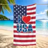 Amazon US Toalla de Playa para el 4 de Julio Impresión Digital Absorbente Águila del Día de la Independencia 4 de Julio Toalla de Baño