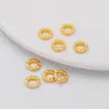 Placa que Conserva el Color Envuelto con Patrón de Martillo Anillo Espaciador de Agujero Grande Anillo Cerrado Anillo para Correr Accesorios de Joyería para Pulsera de Cuentas Hecha a Mano