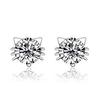 Aretes de tuerca de plata esterlina 925 cabeza de gato aretes de diamantes aretes al por mayor joyería de plata esterlina estilo coreano que combinan con todo
