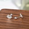 Clavo para oreja Xiangyun de Plata S999 para mujer, sin agujeros en las orejas, clavo para oreja de nube con tornillo, aretes de moda para ir al trabajo C01058