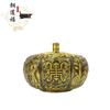 Quemador de incienso de calabaza de latón con tapa quemador de longevidad quemador de incienso hogar interior incienso de sándalo quemador de incienso