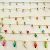 Bombillas electroplateadas transfronterizas, series de luces mini de plástico para escenas navideñas, accesorios de decoración para lugares de fiestas navideñas, cadenas de cuentas