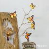 Arranjo de Flores com Borboletas Artificiais 3D para Vitrine, Adereços para Fotografia de Casa, Design de Decoração Suave, Flores Artificiais para Decoração de Casa