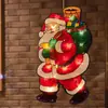 Cadena de Luces LED de Papá Noel, Muñeco de Nieve, Cadena de Luces Decorativas para Árbol de Navidad, Luz Colgante con Ventosa para Escaparate, Iluminación Creativa