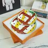 Série Oge Aijia Prato de Jantar Ocidental Prato Duplo Louça Doméstica Prato de Porcelana Óssea 8 polegadas 10 polegadas Pratos Caixa de Presente