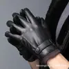 Luvas de Couro de Inverno Masculinas, Quentes e à Prova de Frio, Forradas com Lã e Espessadas, Adequadas para Ciclismo, Luvas de Motocicleta para Estudantes Mulheres, À Prova de Vento e Impermeáveis