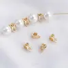 Pulseira de Ouro 14K Preenchido com Preservação de Cor, Balde de Contas, Cinto de Contas, Fivela de Pingente, Pulseira Colar Feito à Mão DIY, Acessórios de Joias