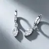 Collar, aretes de botón y juego de aretes de plata de ley S925 transfronterizos con moissanita de corte marquisa de 1 quilate, fábrica de joyería de alta gama de lujo ligero