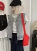 Chaqueta Chaleco Omalai de Alta Resistencia con Pedrería Moda Verano 2026 Versátil Ajustado Sin Mangas Mezclilla Superior 7114