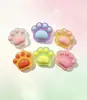 Brinquedo de Aperto Patinha de Gato Gadget para Alívio do Estresse, Item Popular Arco-Íris para Descompressão, Rebote Lento, Popular no Xiaohongshu
