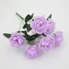Simulação de peônia estrangeira 7 maços de rosas ocidentais flores de simulação de casamento parede de flores europeia arranjo de flores flores de seda flores artificiais atacado
