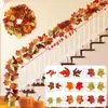 Guirnalda de Hojas de Arce Artificial en Stock Decoraciones de Otoño Acción de Gracias Halloween Enredadera Decoración del Hogar Guirnalda de Hojas de Arce Artificial