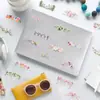 50 piezas de pegatinas transparentes de encaje PET para graffiti de doble cara para decoración DIY de teléfonos móviles, computadoras y agendas, materiales creativos para regalos