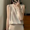 Ropa de Verano 2024 para Mujer Camisola Chaleco de Satén de Ácido Acético talla extra Oculta Barriga Chica con sobrepeso Dulce Fresco Top sin Mangas