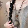 Nuevo Collar Largo de Plumas Estilo Zen Chino para Mujer, Cadena de Suéter Apilada Estilo Étnico Retro, Accesorios Bohemios de Otoño e Invierno