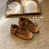 2026 Zapatos Nuevos de Otoño para Niños Niñas Zapatos de Princesa con Lazo Plisado Suela Suave Mocasines Estilo Ballet Zapatos de Cuero