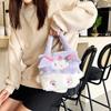 Bolsa infantil de felpa de dibujos animados Nueva linda bolsa de hombro de perro de orejas grandes otoño e invierno bolso peludo con regalo de mano