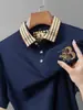 Camiseta de Manga Corta de Color Sólido a Cuadros Bordada Nueva para Hombre Marca Woodpecker Moda de Verano para Hombre Camisa Polo para Hombre de Negocios