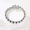 Nuevo Pulsera Abierta de Circonia Micro-Pavimentada en Blanco y Negro Ins Moderna Elegante Moda Pulsera Pulsera Mayoreo