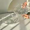 Prato de Frutas de Vidro, Luxo Leve, High-End, para Uso Doméstico, Mesa de Centro da Sala de Estar, Sensação de Alta Classe, Cesta Exquisita de Cristal para Exibir Doces e Lanches