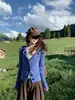 Cardigan de malha curto feminino Yinhe, estilo coreano, para outono, modelagem solta, acinturado, emagrecedor, elegante, casual