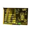 Prancheta de Desenho Luminosa para Crianças Dupla Face Acrílica Fluorescente Brilhante Desenho Criativo Pintado à Mão Brilhante Mágica