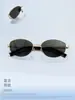 Óculos de Sol Retro Oval com Armação Grande em Titânio Puro com Lentes Espessadas de Proteção Solar, Óculos de Sol, Óculos de Sol Ins Tiktok Atacado Lote Misto