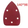 Triângulo vermelho 5 furos 140 * 98mm 140*90 mouse parte traseira veludo lixa escudo palma flocado folha escovada