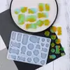 Etiqueta para Mascota de Resina Epoxi Cristalina DIY Etiqueta para Perro Etiqueta para Gato Molde de Silicona Anillo Uña Artística Parche de Piedra Preciosa Molde