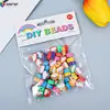 Embalagem com Fecho Argila Macia Fruta Pulseira DIY Contas Soltas Fio para Montar Pulseira Acessórios de Joias Contas Fruta de Argila Macia
