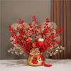 Flores Artificiales Fruta de la Fortuna Flores Falsas Decoración de Sala Decoración Decoración Decoración Decoración Cubo de Acebo de Año Nuevo Regalo de Mudanza