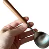 Conjunto de Talheres de Madeira Maciça Nogueira com Colher e Hashis de Aço Inoxidável 304 para Uso Doméstico com Cabo de Madeira Colher de Sopa Talher de Jantar Ocidental