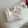 Camiseta Térmica Cálida ~ Para Niñas, Padre e Hijo, Doble Cara de Felpa, Cuello Semi-Alto, Camiseta Base Cálida de Felpa, Lana, Seda, Top de Manga Larga