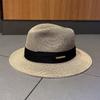 Chapéu de palha verão guarda-sol à prova de raios UV chapéu de sol unissex chapéu de topo moda all-match jazz hat