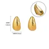 Pendientes de Acero Inoxidable Chapados en Oro de 18K Estilo Nuevo Europeo y Americano para Mujer, Pendientes Geométricos Exagerados con Forma de Corazón de Moda de Gama Alta Joyería al por Mayor