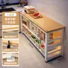 Estante de Almacenamiento de Cocina Multifuncional de Pie Multicapa Mesa Tabla de Cortar Banco de Trabajo Microondas Estante de Almacenamiento para Utensilios de Cocina Gabinete Lateral