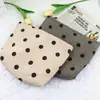 Bolsa Cosmética Transparente Pequeña de Lunares Coreana, Monedero Portátil Diario, Neceser, Logo Personalizable