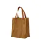 Bolsa Tote de Papel Kraft Impermeável Personalizada Cotton Road, Bolsa Artística Feminina, Bolsa Simples para Documentos, Bolsa Versátil de Armazenamento Estilo Japonês de Nicho