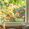 Brup Atmósfera Cálida de Otoño Ventana de Cuento de Hadas Pegatinas Elfo Hongos Calabaza Hojas de Arce Pegatinas Estáticas Br-Jd5558C