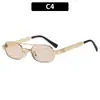 Nuevas gafas de sol de metal de doble puente, estilo retro de Hong Kong, estilo old money, gafas de sol cuadradas de montura pequeña, gafas de moda