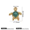 Pendente Transfronteiriço Novo de Aço Inoxidável Tartaruga Grande e Pequena com Strass Acessórios para Joias DIY Atacado