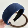 Diadema de Terciopelo Ancha Vintage de Alta Gama para Otoño Temprano Coreano para Mujeres con Volumen Craneal Alto, Diadema de Esponja para Cubrir las Raíces del Cabello y Mantener el Cabello en su Lugar
